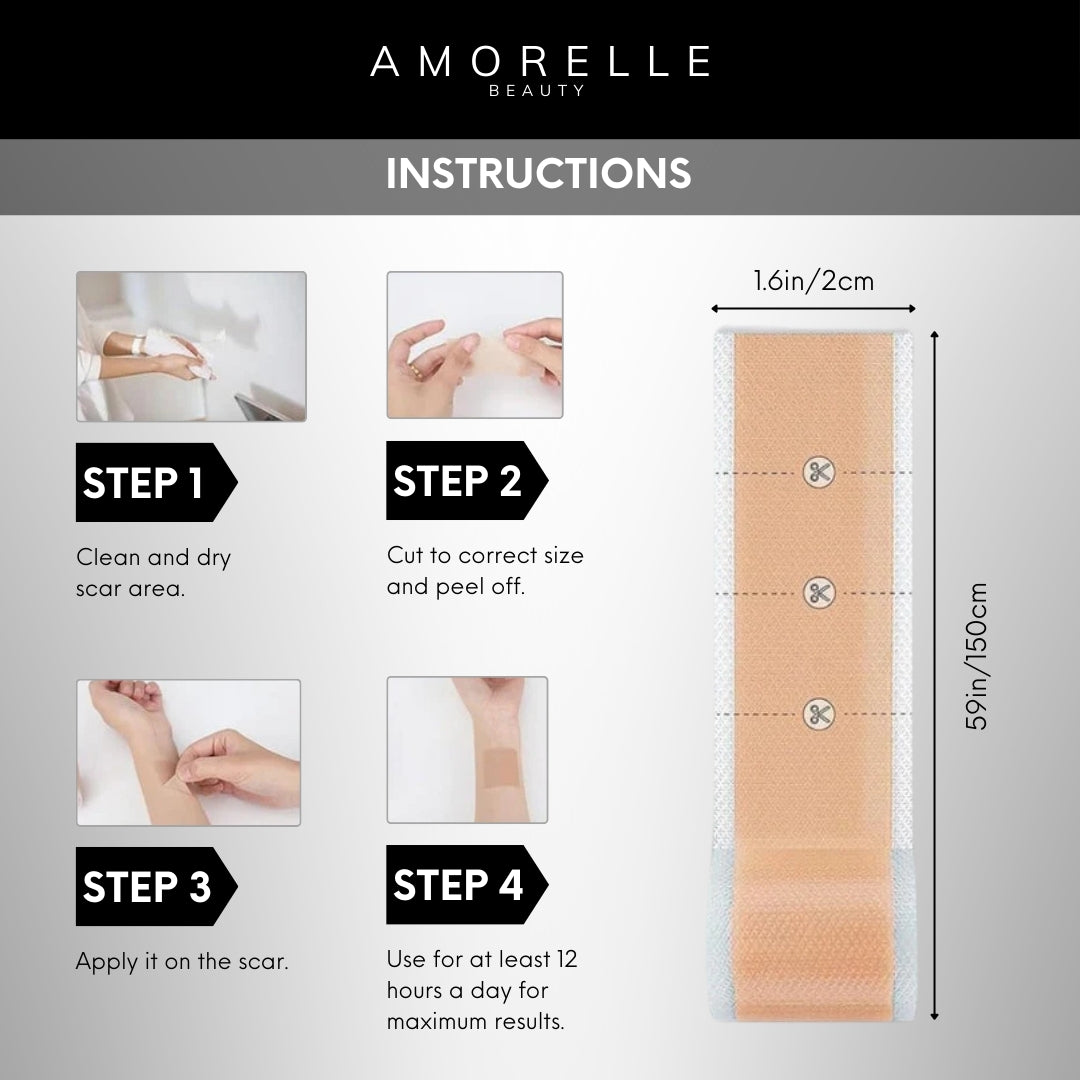 AMORELLE Advanced Silicone Scar Tape