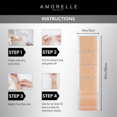 AMORELLE Advanced Silicone Scar Tape